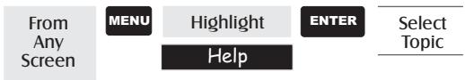 MAGELLAN MERIDIAN COLOR - Help Screen - 1
