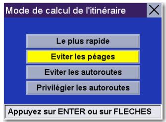 MAGELLAN ROADMATE 360 - Choisir le mode de calcul de l'itinéraire - 2