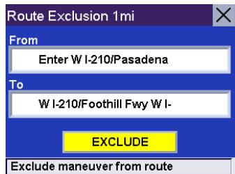 MAGELLAN ROADMATE 860T - Excluding a Maneuver in the Planned Route - 2