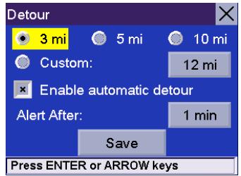 MAGELLAN 6000 - Select Detour Options. - 1