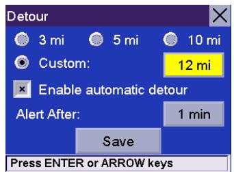 MAGELLAN 6000 - Select Detour Options. - 2