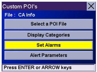 MAGELLAN 6000 - Select Display Categories. - 2