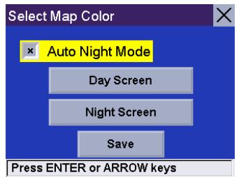 MAGELLAN 6000 - Select Map Color - 1