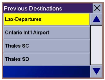MAGELLAN 6000 - Deleting A Previous Destination - 1