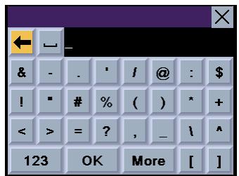 MAGELLAN 6000 - Additional Characters ("More" Button) - 1