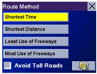 MAGELLAN 6000 - Choosing the Route Method - 1