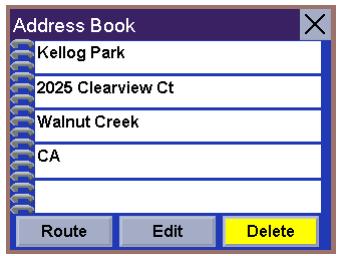 MAGELLAN 6000 - Deleting an Address - 2