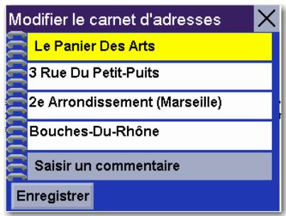 MAGELLAN CROSSOVERGPS - Modifier une adresse du carnet d'adresses - 1