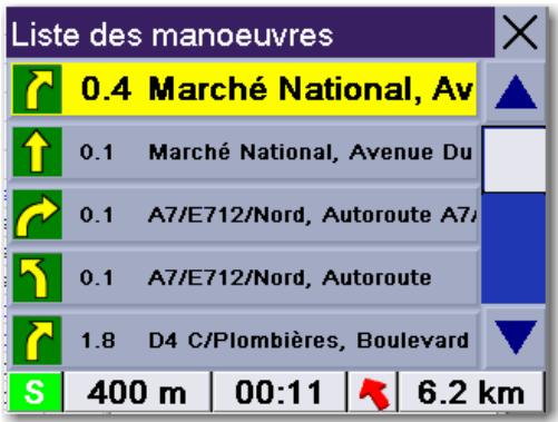 MAGELLAN CROSSOVERGPS - Écran position actuelle (sélectionnez la barre supérieure de l'écran carte) - 2
