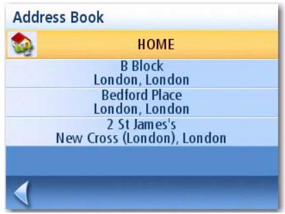 MAGELLAN ROADMATE 1215 - Accessing the Home Address from the Address Book - 1