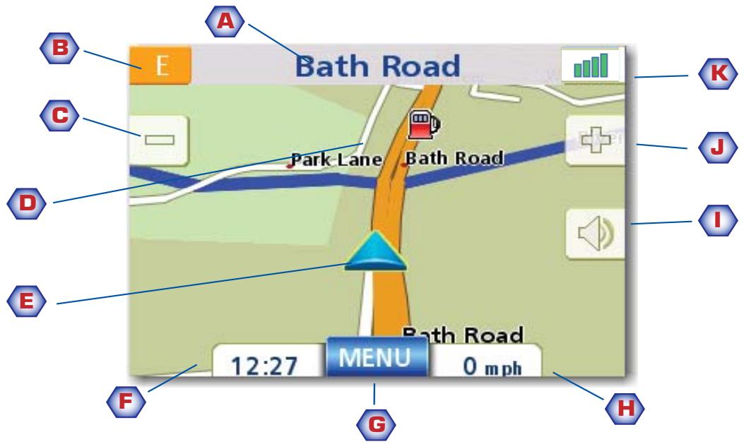 MAGELLAN ROADMATE 1215 - Map Screen - 1