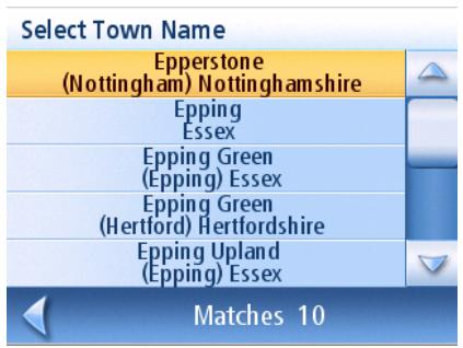 MAGELLAN ROADMATE 1215 - Enter Town: - 1