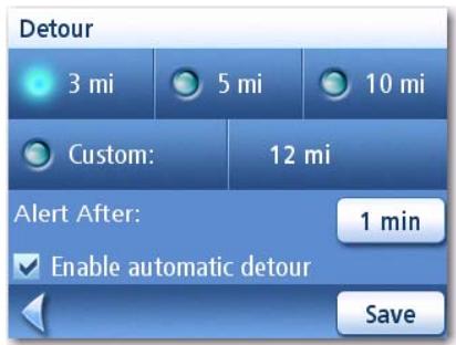 MAGELLAN ROADMATE 1215 - Setting Detour Options - 2