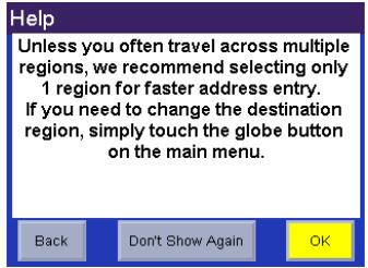 MAGELLAN ROADMATE 300 - Accessing Regions - 4