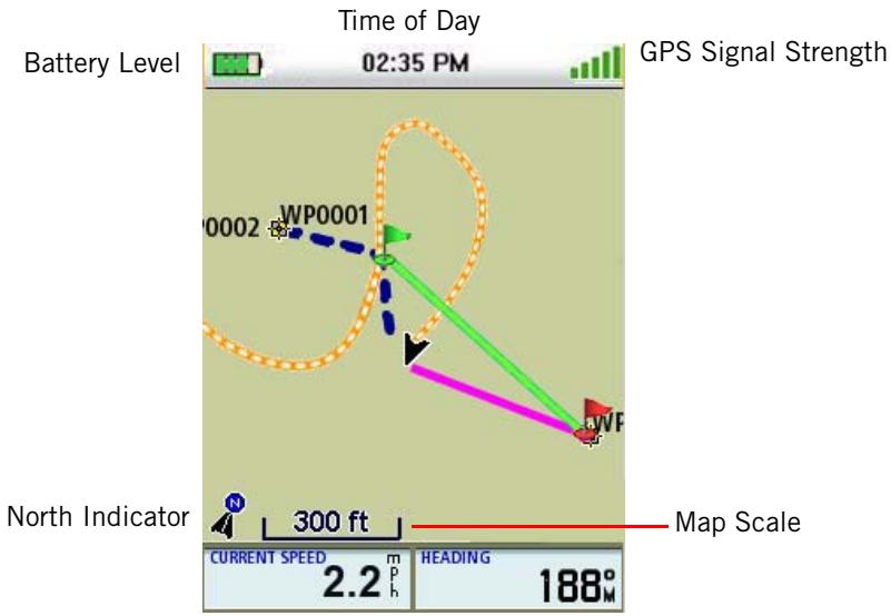 MAGELLAN TRITON 300 - Map Screen Overview - 1