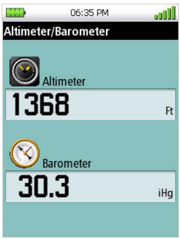 MAGELLAN TRITON 300 - The Altimeter / Barometer Screen (Magellan Triton 500) - 1