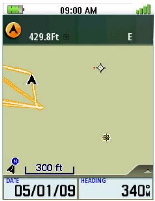 MAGELLAN TRITON 300 - Viewing Waypoint Details from the Map Screen - 1