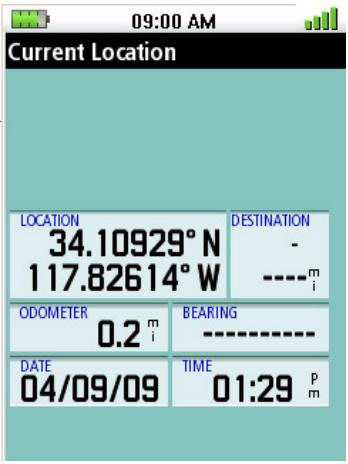 MAGELLAN TRITON 300 - Current Location Screen - 1