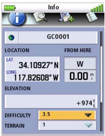 MAGELLAN TRITON 300 - Editing a Saved Geocache Waypoint - 1