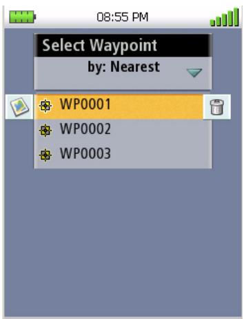 MAGELLAN TRITON 500 - Viewing a Saved Waypoint - 1