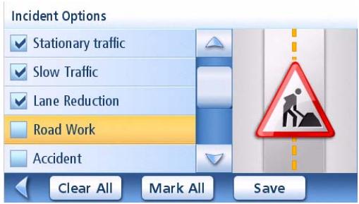 MAGELLAN MAESTRO 4010 - Selecting Traffic Categories - 2