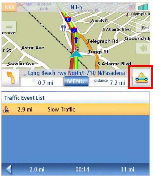 MAGELLAN MAESTRO 4010 - Viewing Traffic Details - 1