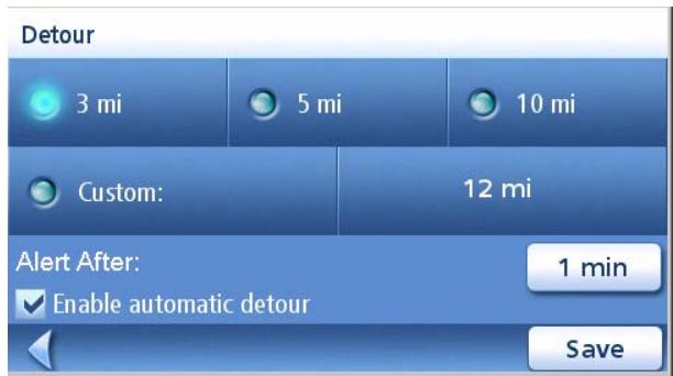 MAGELLAN MAESTRO 4010 - Setting Detour Options - 2
