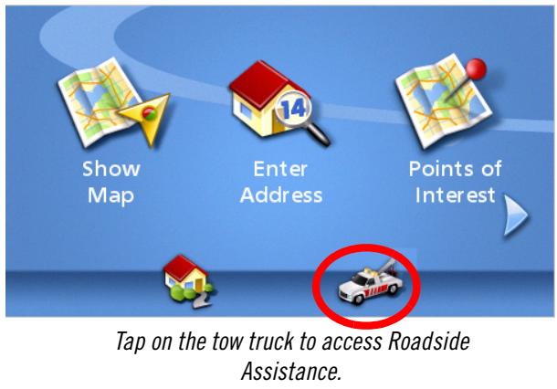 MAGELLAN MAESTRO 4040 - Accessing AAA Roadside Assistance - 1