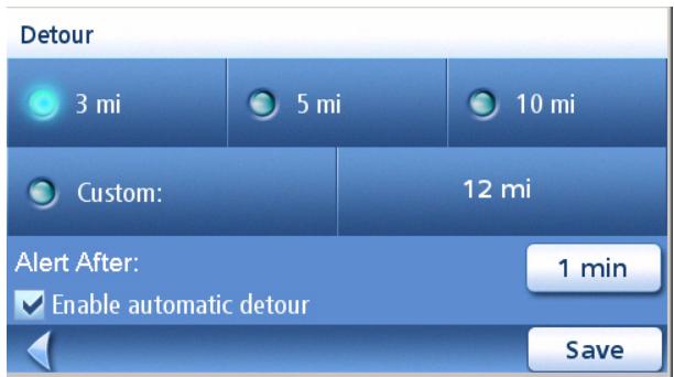 MAGELLAN MAESTRO 4040 - Setting Detour Options - 2