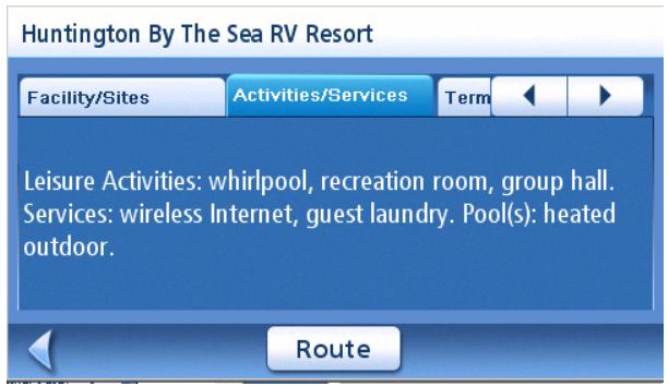 MAGELLAN MAESTRO 4040 - Getting Campground Information - 2