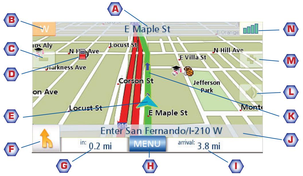 MAGELLAN MAESTRO 4040 - Map Screen - 2