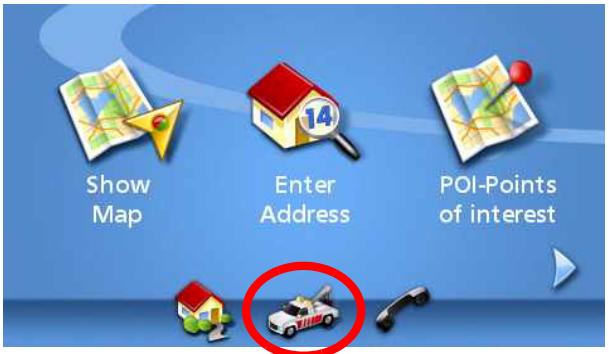 MAGELLAN MAESTRO 4245 - Accessing Roadside Assistance - 1