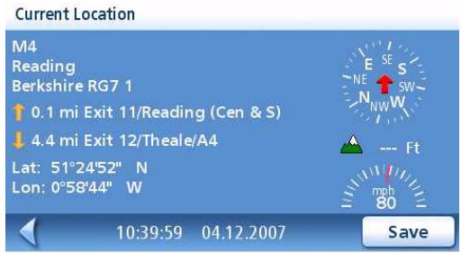 MAGELLAN MAESTRO 4245 - Current Location Screen - 1