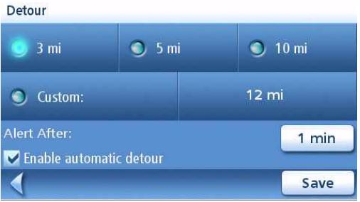 MAGELLAN MAESTRO 4245 - Setting Detour Options - 2