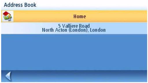 MAGELLAN MAESTRO 4245 - Accessing the Home Address from the Address Book - 1