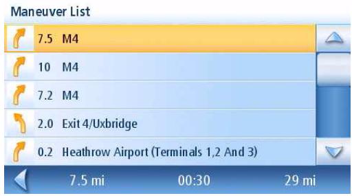 MAGELLAN MAESTRO 4245 - List of Directions - 1