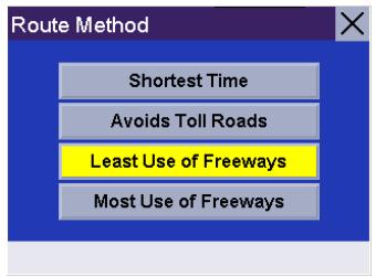 MAGELLAN ROADMATE 300R - Choosing the Route Method - 3