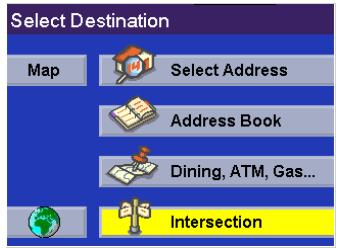 MAGELLAN ROADMATE 300R - Selecting a Destination Using "Intersection" - 1