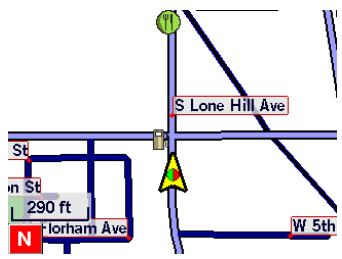 MAGELLAN ROADMATE 300R - Selecting a POI on the Map - 1