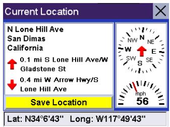 MAGELLAN ROADMATE 300R - Displaying Information About Your Current Location - 2