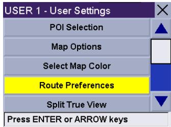 MAGELLAN ROADMATE 300R - Route Preferences - 1