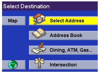 MAGELLAN ROADMATE 300R - Selecting a Destination Using "Select Address" - 1