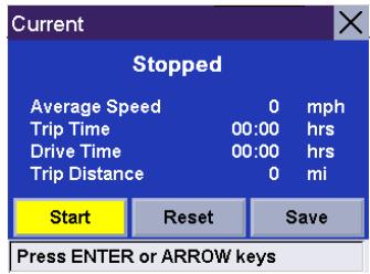MAGELLAN ROADMATE 300R - Stopping or Starting the Trip Computer - 1
