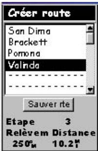 MAGELLAN SPORTRAK COLOR - Exemple de liste d'itinéraire - 1