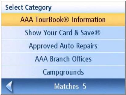 MAGELLAN MAESTRO 3250 - Accessing the AAA TourBook® - 1