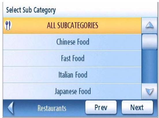 MAGELLAN MAESTRO 3250 - Sample Nearest Restaurant - 2