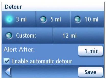 MAGELLAN MAESTRO 3250 - Setting Detour Options - 2