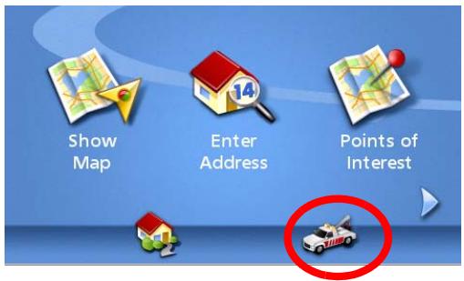 MAGELLAN MAESTRO 4210 - Accessing AAA Roadside Assistance - 1