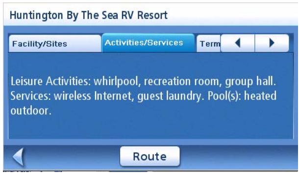 MAGELLAN MAESTRO 4250 - Getting Campground Information - 2
