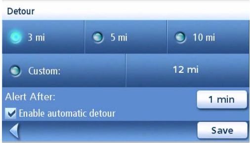 MAGELLAN MAESTRO 4250 - Setting Detour Options - 2